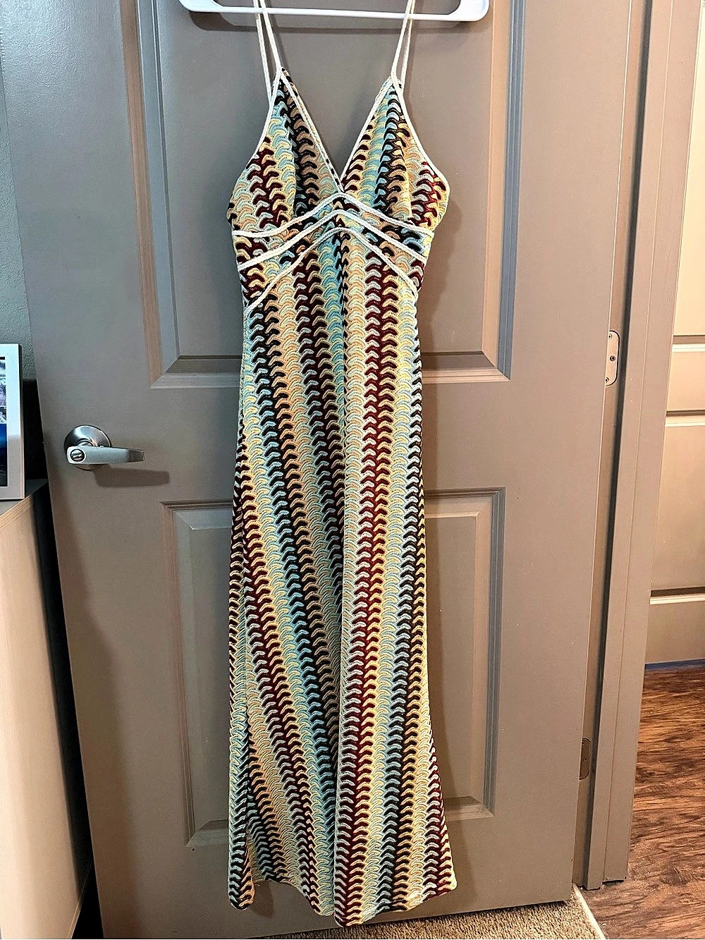 Geometric Maxi Dress in Multicolor Size Small NWT